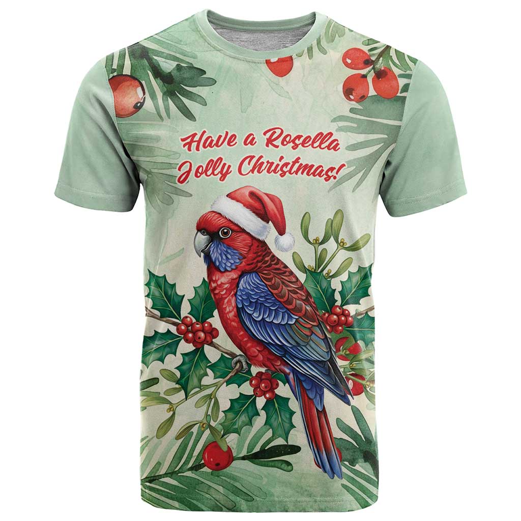 Watercolor Floral Crimson Rosella T Shirt It’s Aussie Christmas Time! - Aussie Hoodie