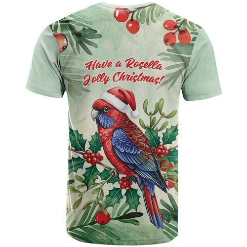 Watercolor Floral Crimson Rosella T Shirt It’s Aussie Christmas Time! - Aussie Hoodie