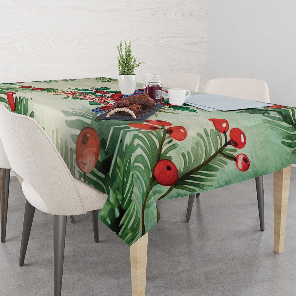 Watercolor Floral Crimson Rosella Tablecloth It’s Aussie Christmas Time! - Aussie Hoodie