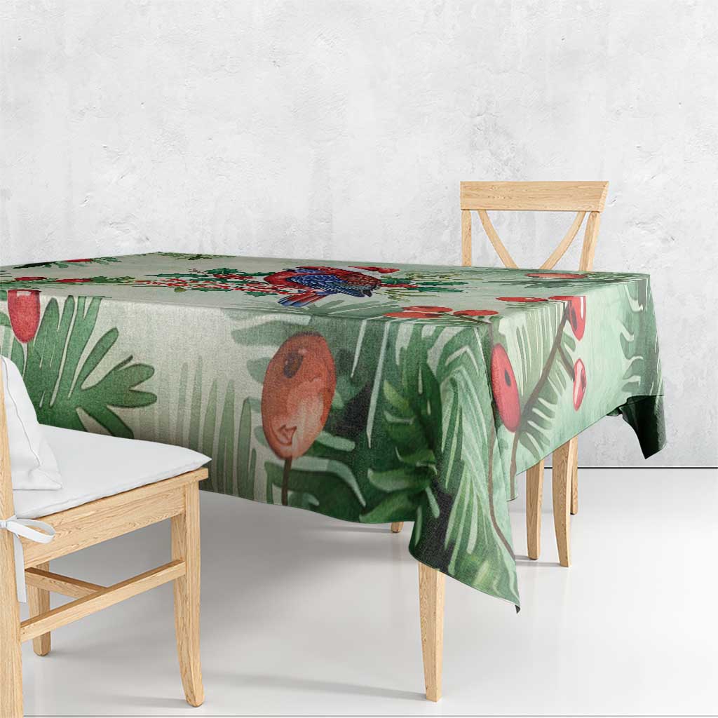 Watercolor Floral Crimson Rosella Tablecloth It’s Aussie Christmas Time! - Aussie Hoodie