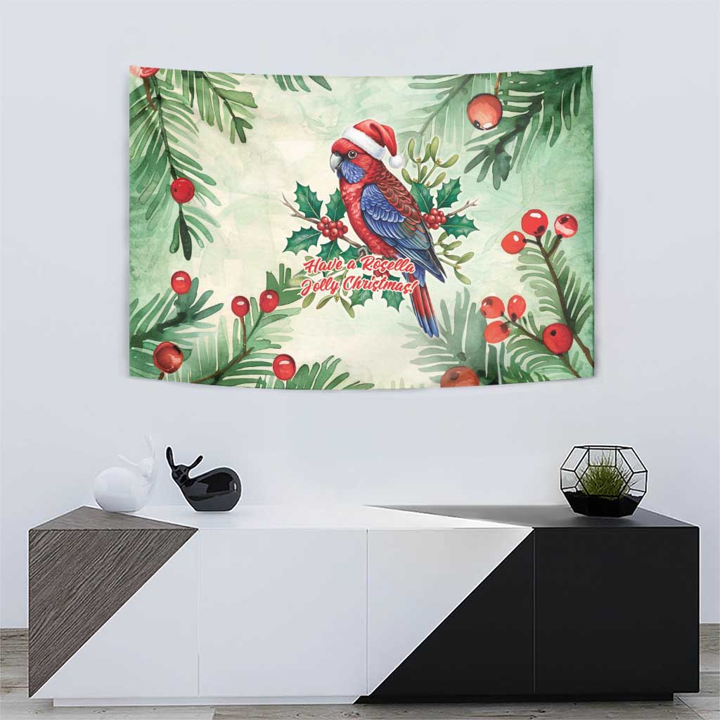 Watercolor Floral Crimson Rosella Tapestry It’s Aussie Christmas Time! - Aussie Hoodie