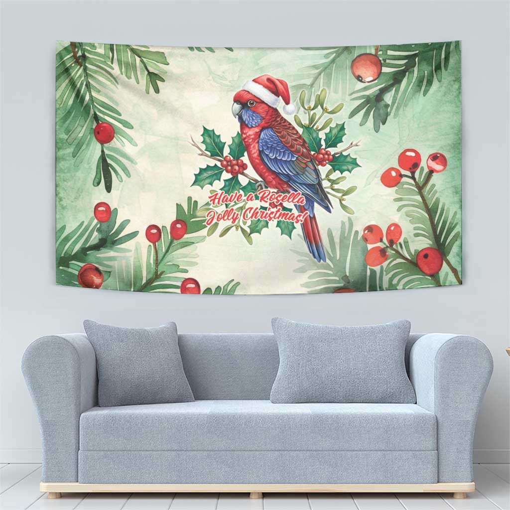 Watercolor Floral Crimson Rosella Tapestry It’s Aussie Christmas Time! - Aussie Hoodie