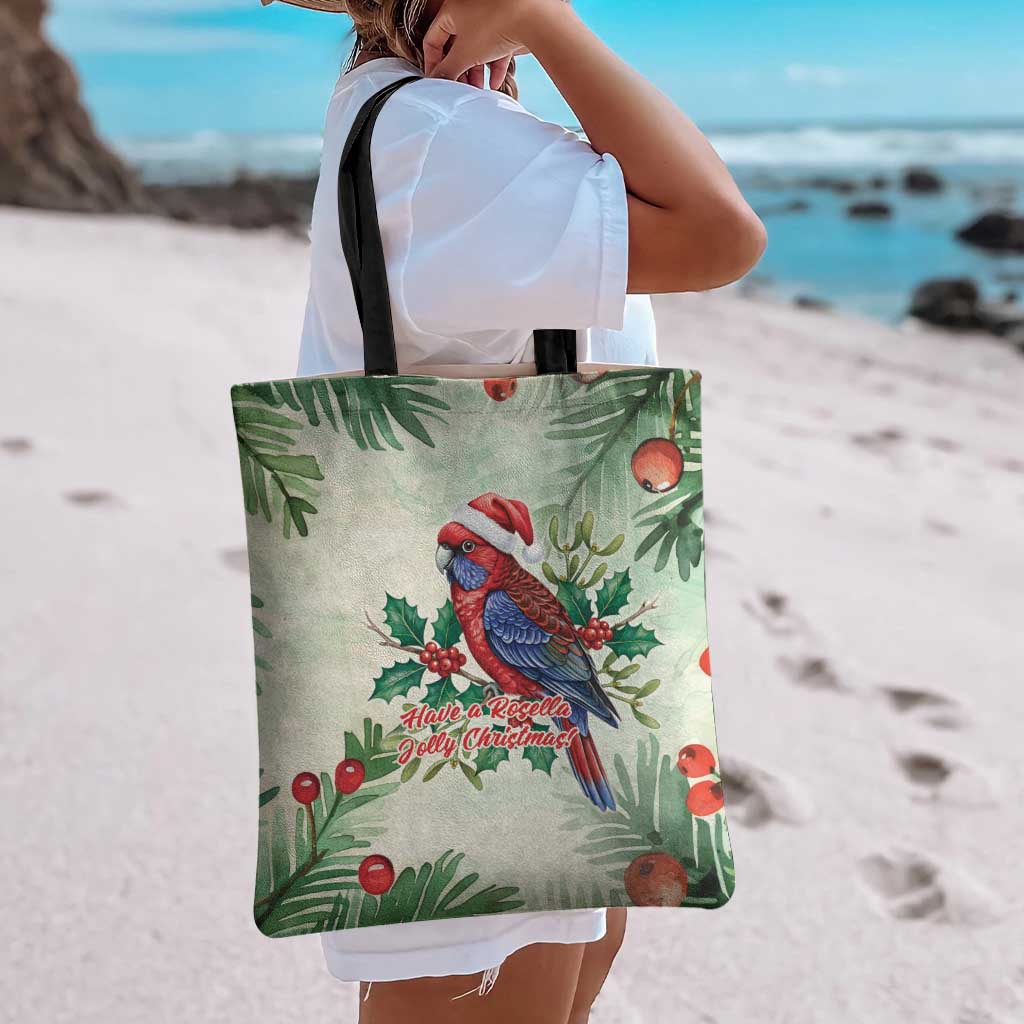 Watercolor Floral Crimson Rosella Tote Bag It’s Aussie Christmas Time! - Aussie Hoodie
