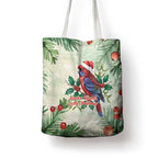 Watercolor Floral Crimson Rosella Tote Bag It’s Aussie Christmas Time! - Aussie Hoodie