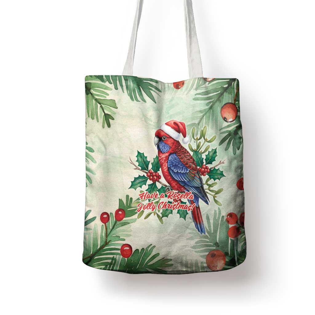 Watercolor Floral Crimson Rosella Tote Bag It’s Aussie Christmas Time! - Aussie Hoodie