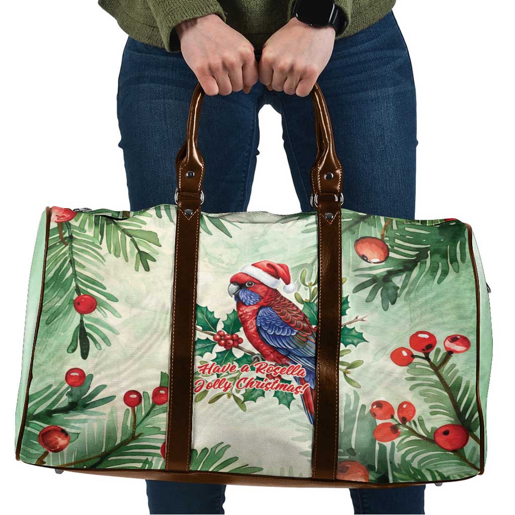 Watercolor Floral Crimson Rosella Travel Bag It’s Aussie Christmas Time! - Aussie Hoodie