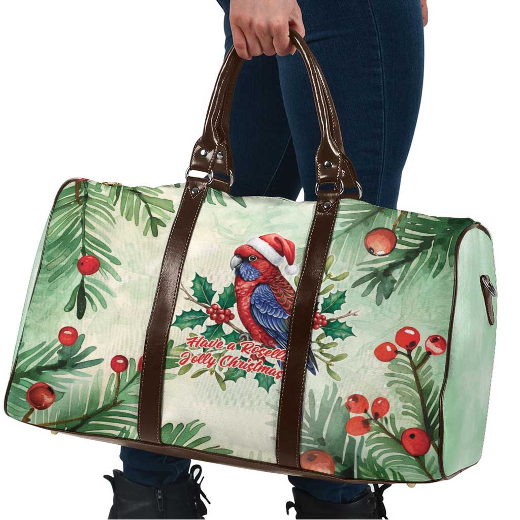 Watercolor Floral Crimson Rosella Travel Bag It’s Aussie Christmas Time! - Aussie Hoodie