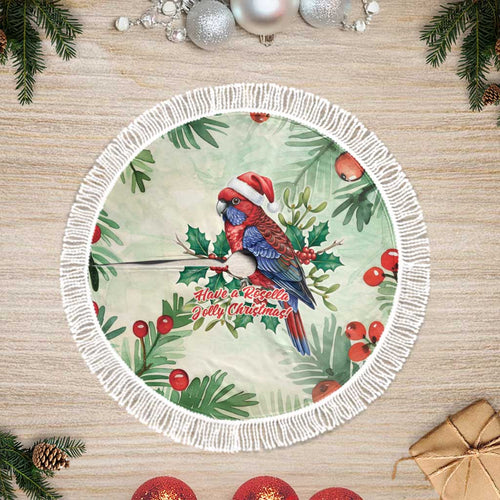 Watercolor Floral Crimson Rosella Tree Skirt It’s Aussie Christmas Time! - Aussie Hoodie
