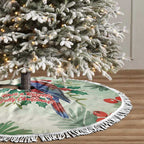 Watercolor Floral Crimson Rosella Tree Skirt It’s Aussie Christmas Time! - Aussie Hoodie