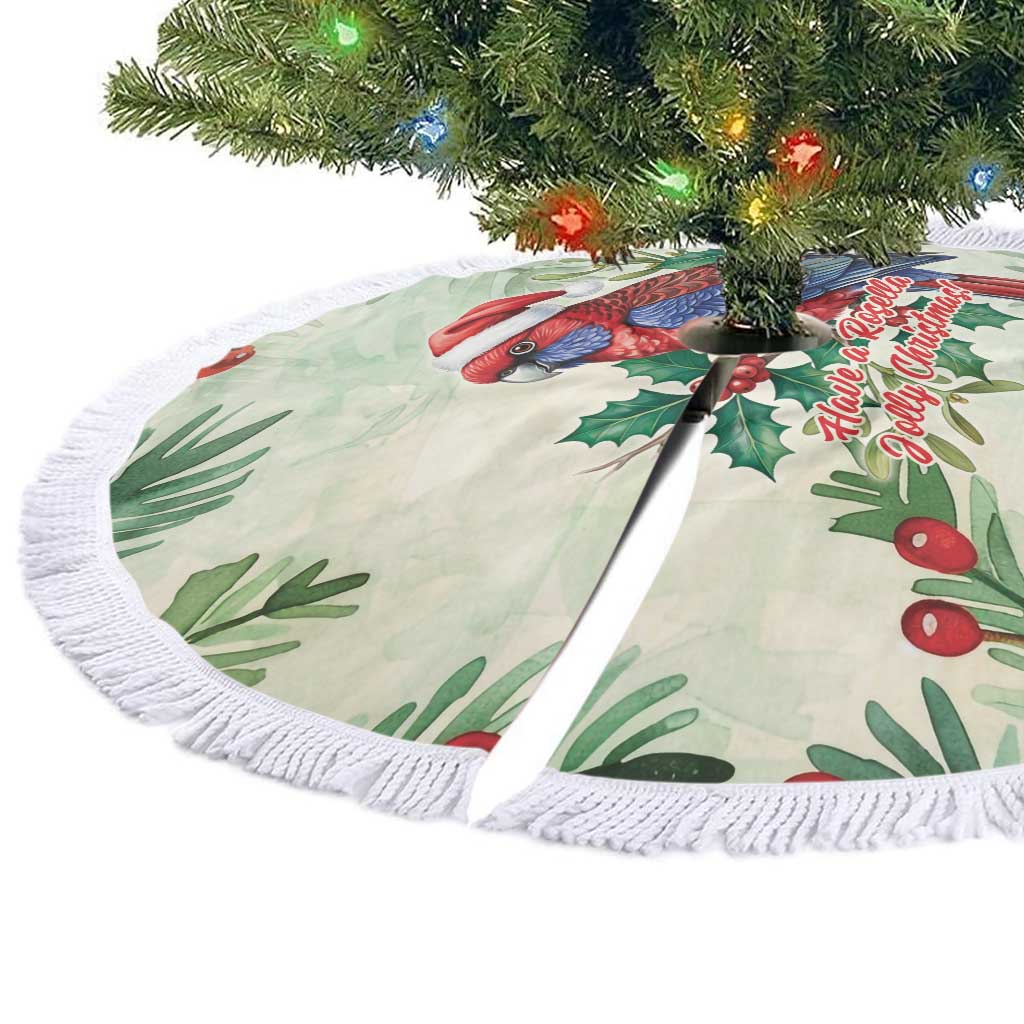 Watercolor Floral Crimson Rosella Tree Skirt It’s Aussie Christmas Time! - Aussie Hoodie