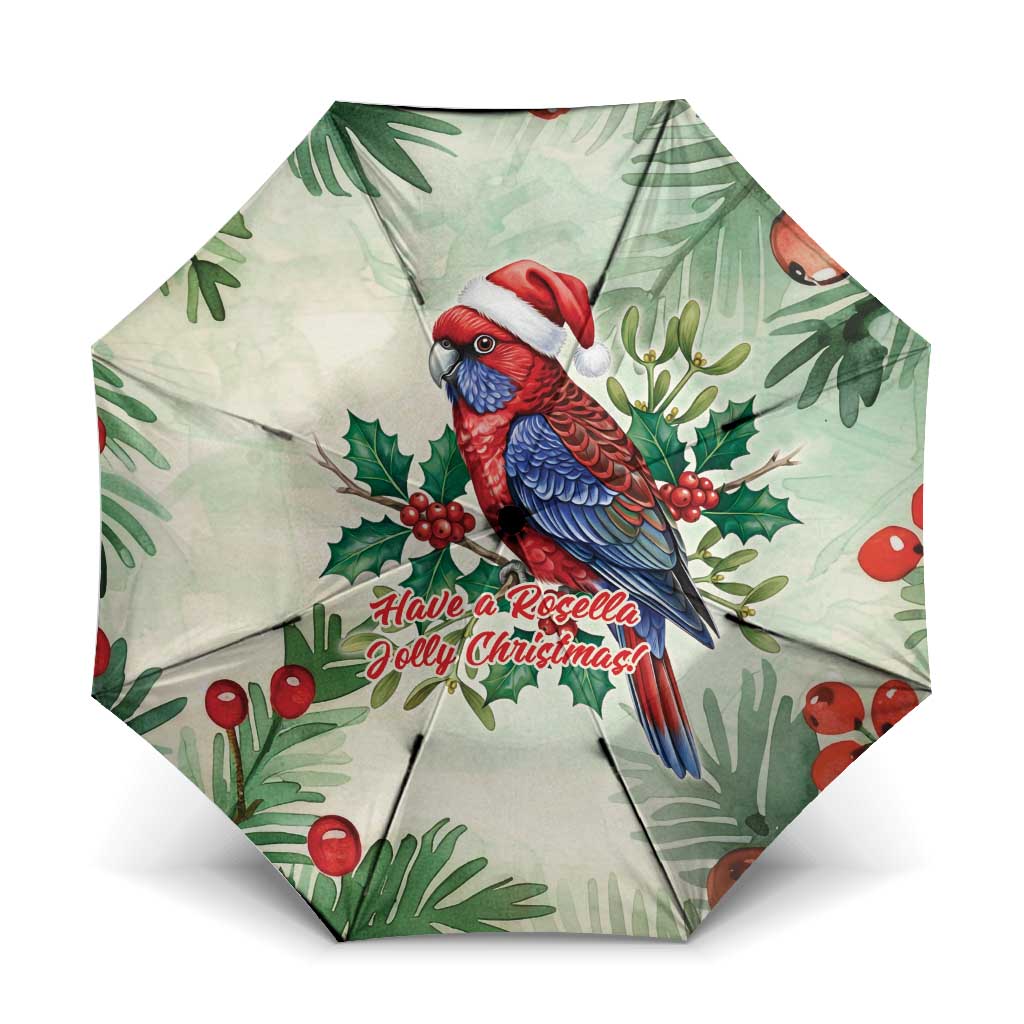 Watercolor Floral Crimson Rosella Umbrella It’s Aussie Christmas Time! - Aussie Hoodie
