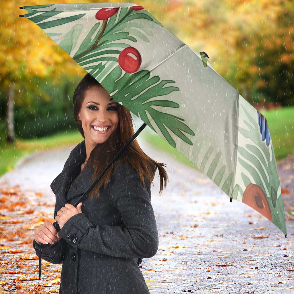 Watercolor Floral Crimson Rosella Umbrella It’s Aussie Christmas Time! - Aussie Hoodie
