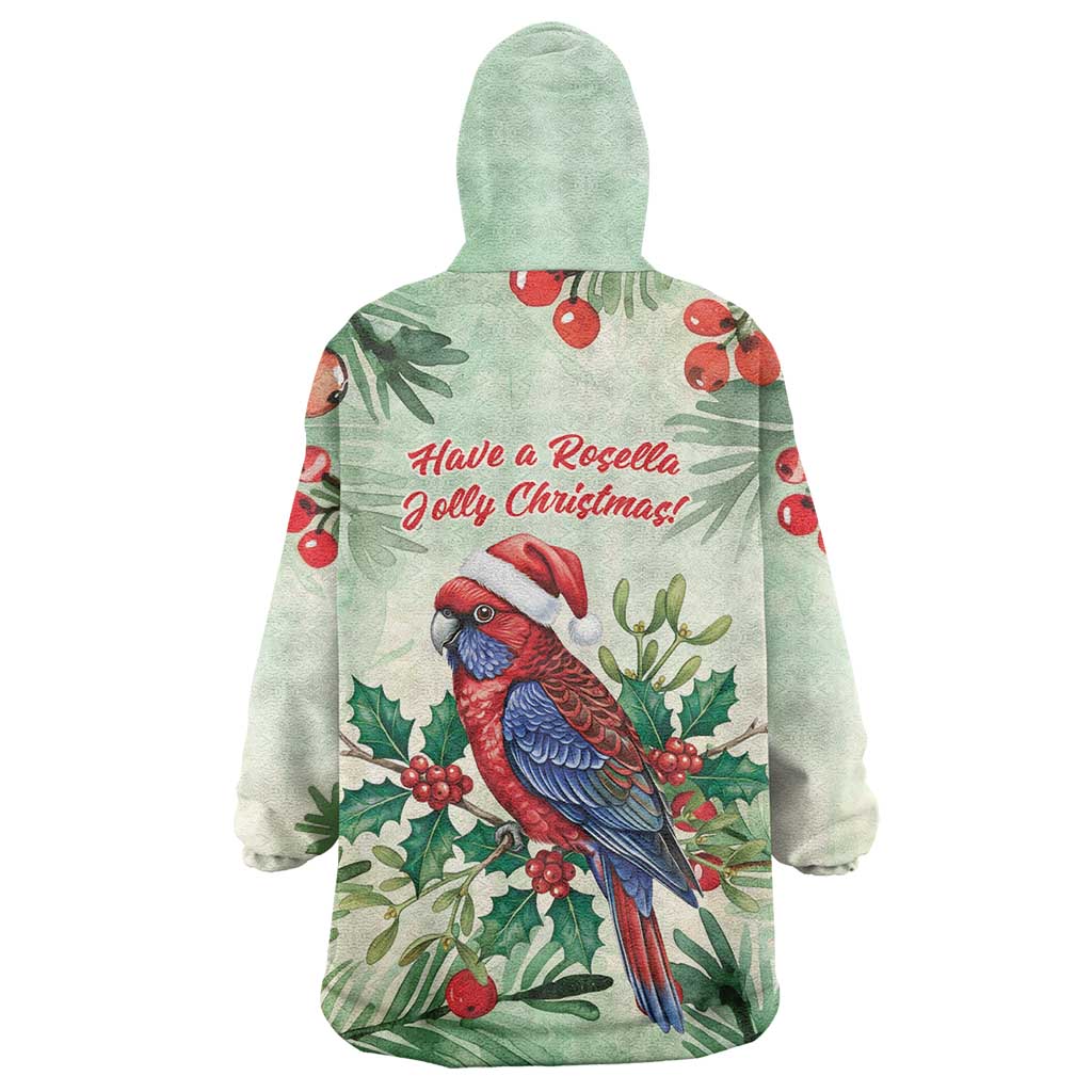 Watercolor Floral Crimson Rosella Wearable Blanket Hoodie It’s Aussie Christmas Time! - Aussie Hoodie