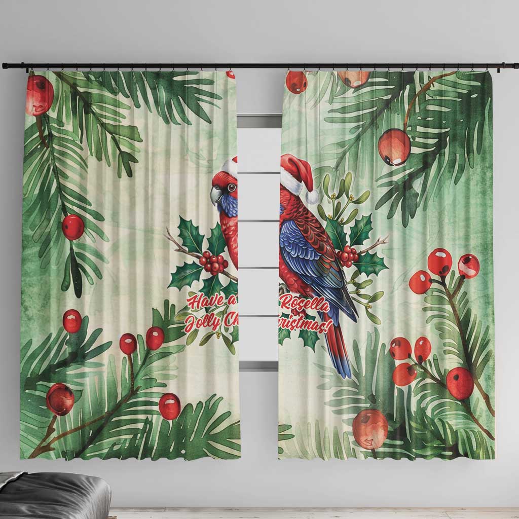 Watercolor Floral Crimson Rosella Window Curtain It’s Aussie Christmas Time! - Aussie Hoodie