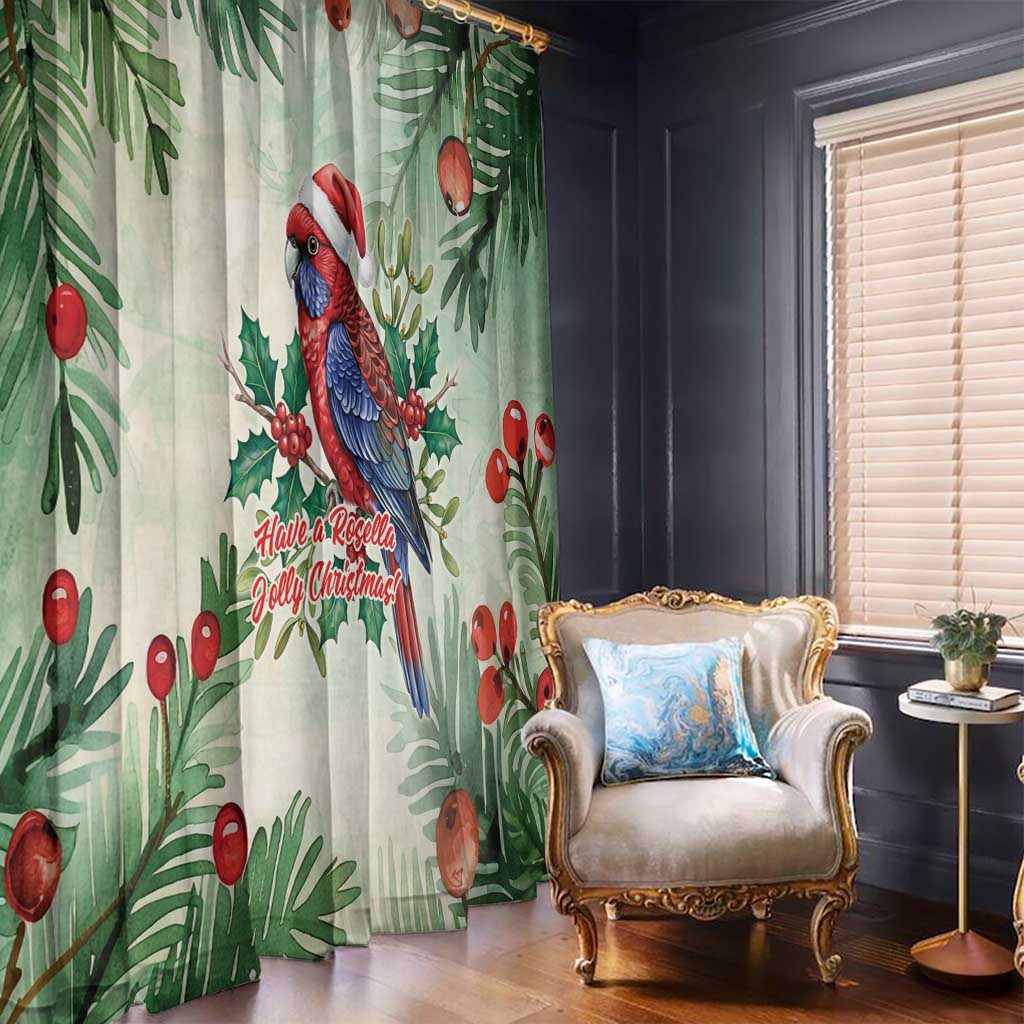 Watercolor Floral Crimson Rosella Window Curtain It’s Aussie Christmas Time! - Aussie Hoodie