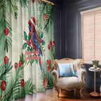 Watercolor Floral Crimson Rosella Window Curtain It’s Aussie Christmas Time! - Aussie Hoodie
