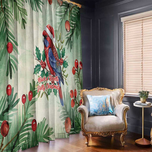 Watercolor Floral Crimson Rosella Window Curtain It’s Aussie Christmas Time! - Aussie Hoodie