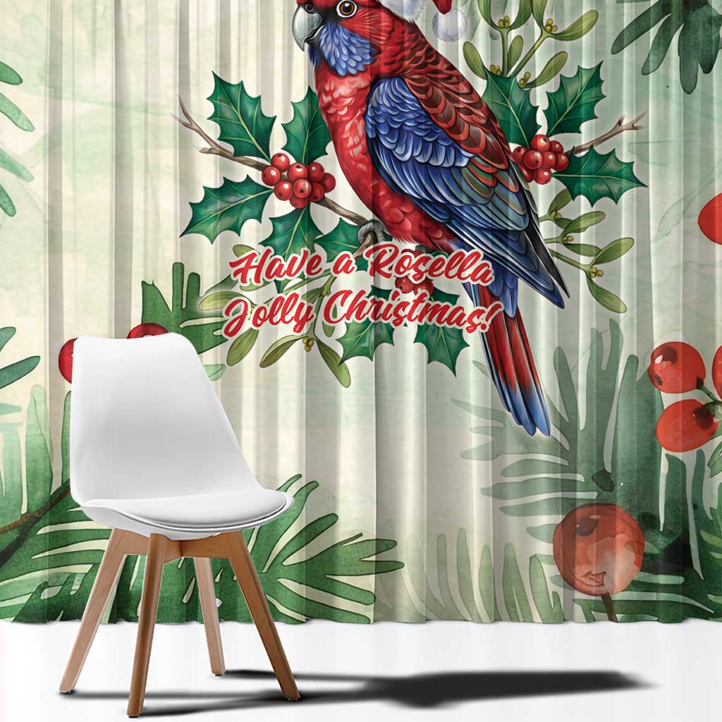 Watercolor Floral Crimson Rosella Window Curtain It’s Aussie Christmas Time! - Aussie Hoodie