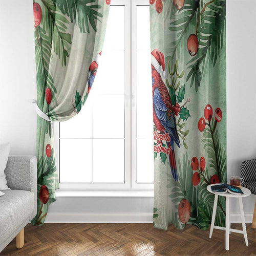 Watercolor Floral Crimson Rosella Window Curtain It’s Aussie Christmas Time! - Aussie Hoodie