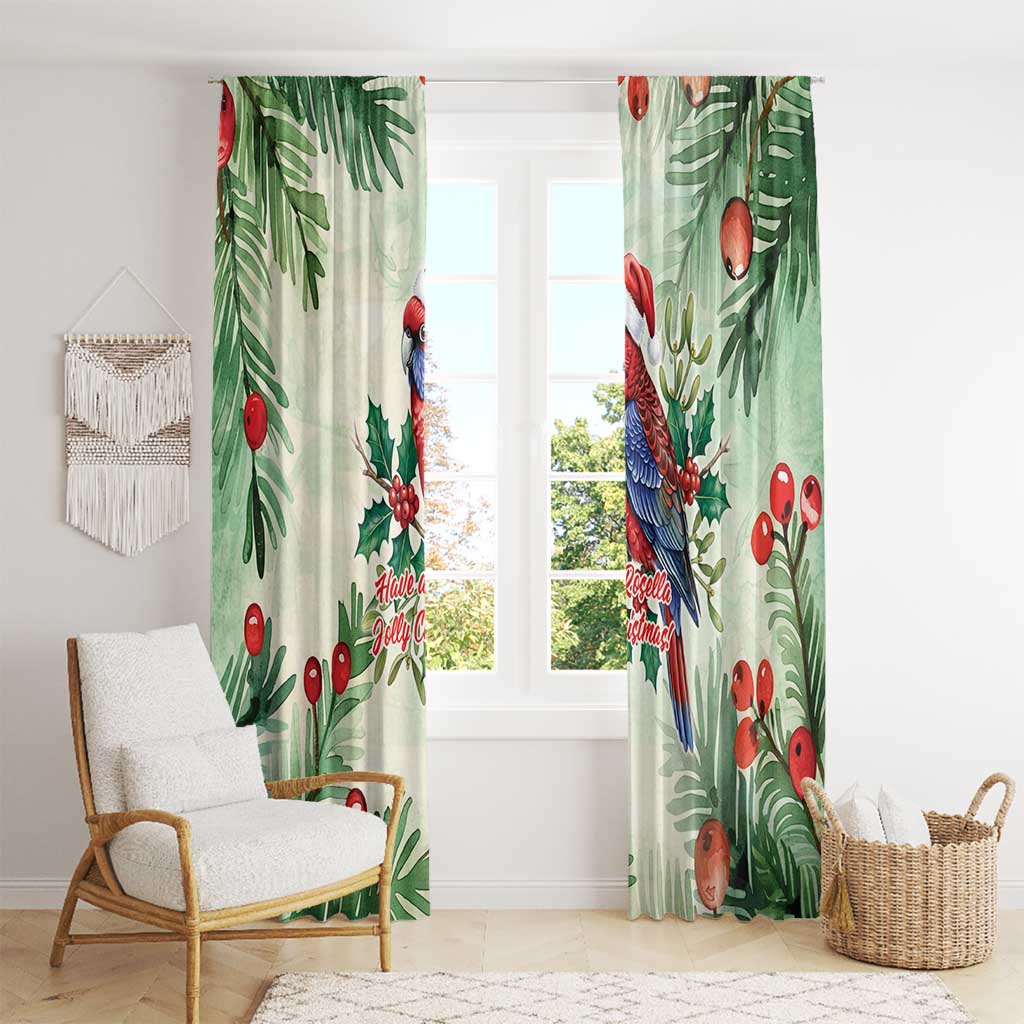 Watercolor Floral Crimson Rosella Window Curtain It’s Aussie Christmas Time! - Aussie Hoodie