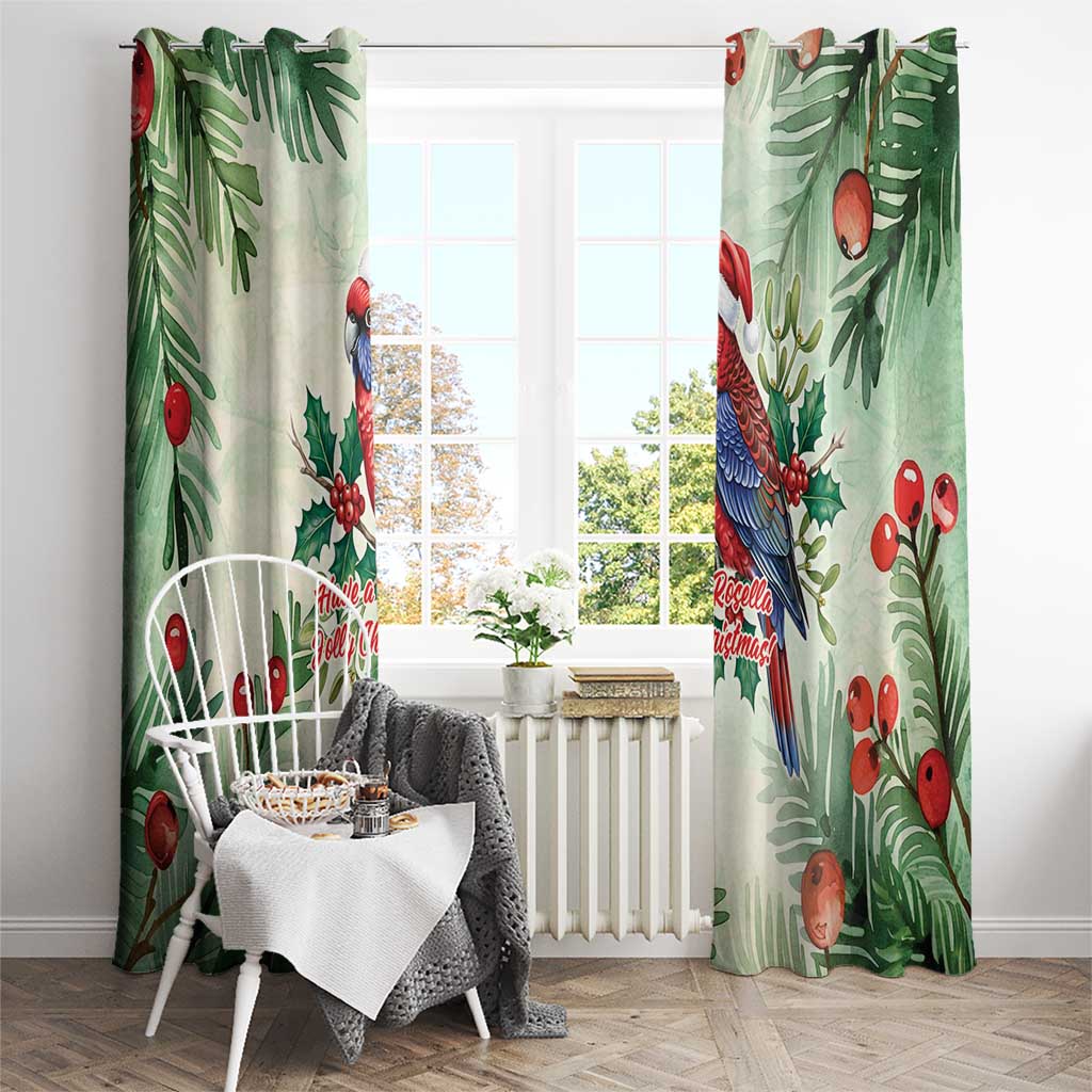 Watercolor Floral Crimson Rosella Window Curtain It’s Aussie Christmas Time! - Aussie Hoodie