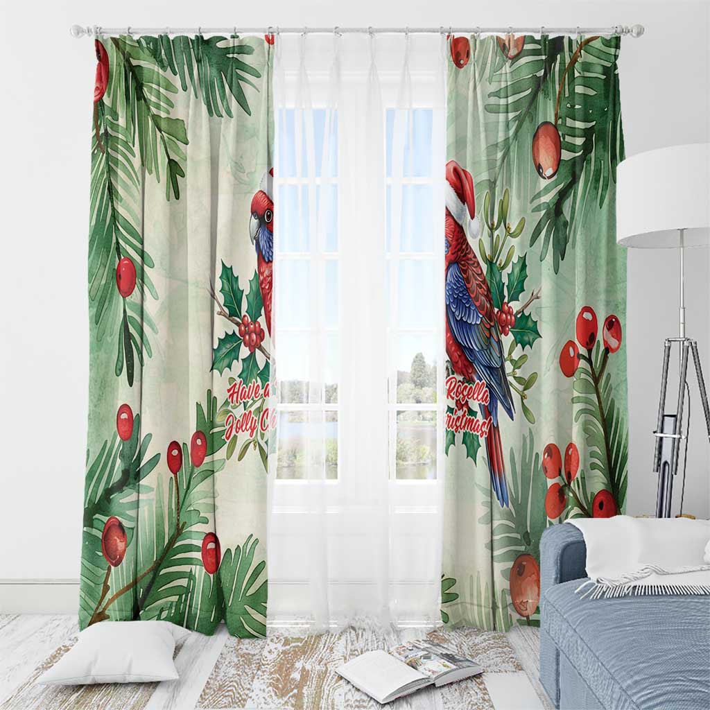 Watercolor Floral Crimson Rosella Window Curtain It’s Aussie Christmas Time! - Aussie Hoodie