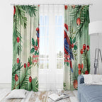 Watercolor Floral Crimson Rosella Window Curtain It’s Aussie Christmas Time! - Aussie Hoodie