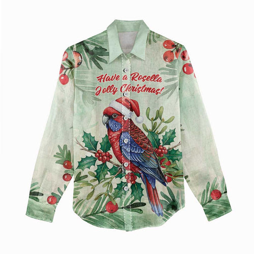 Watercolor Floral Crimson Rosella Women Casual Shirt It’s Aussie Christmas Time! - Aussie Hoodie