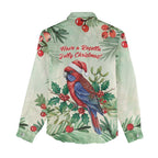 Watercolor Floral Crimson Rosella Women Casual Shirt It’s Aussie Christmas Time! - Aussie Hoodie