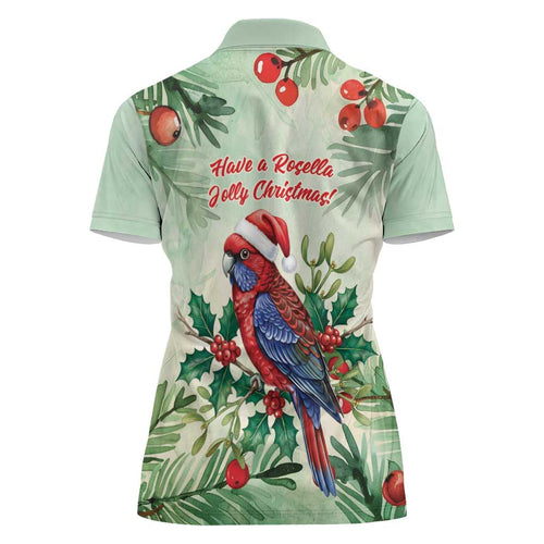 Watercolor Floral Crimson Rosella Women Polo Shirt It’s Aussie Christmas Time! - Aussie Hoodie