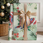 Watercolor Floral Crimson Rosella Wrapping Paper It’s Aussie Christmas Time! - Aussie Hoodie