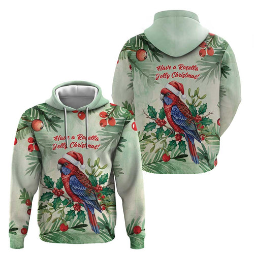 Watercolor Floral Crimson Rosella Zip Hoodie It’s Aussie Christmas Time! - Aussie Hoodie