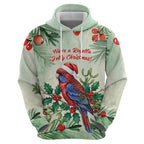 Watercolor Floral Crimson Rosella Zip Hoodie It’s Aussie Christmas Time! - Aussie Hoodie