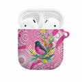 Pink Robin Aboriginal Inspired AirPods Case - Aussie Hoodie