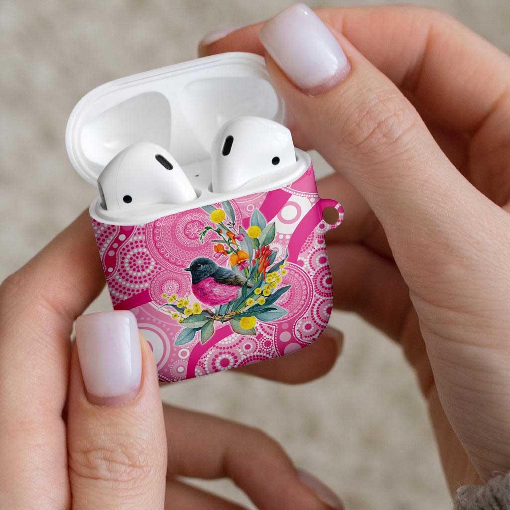 Pink Robin Aboriginal Inspired AirPods Case - Aussie Hoodie