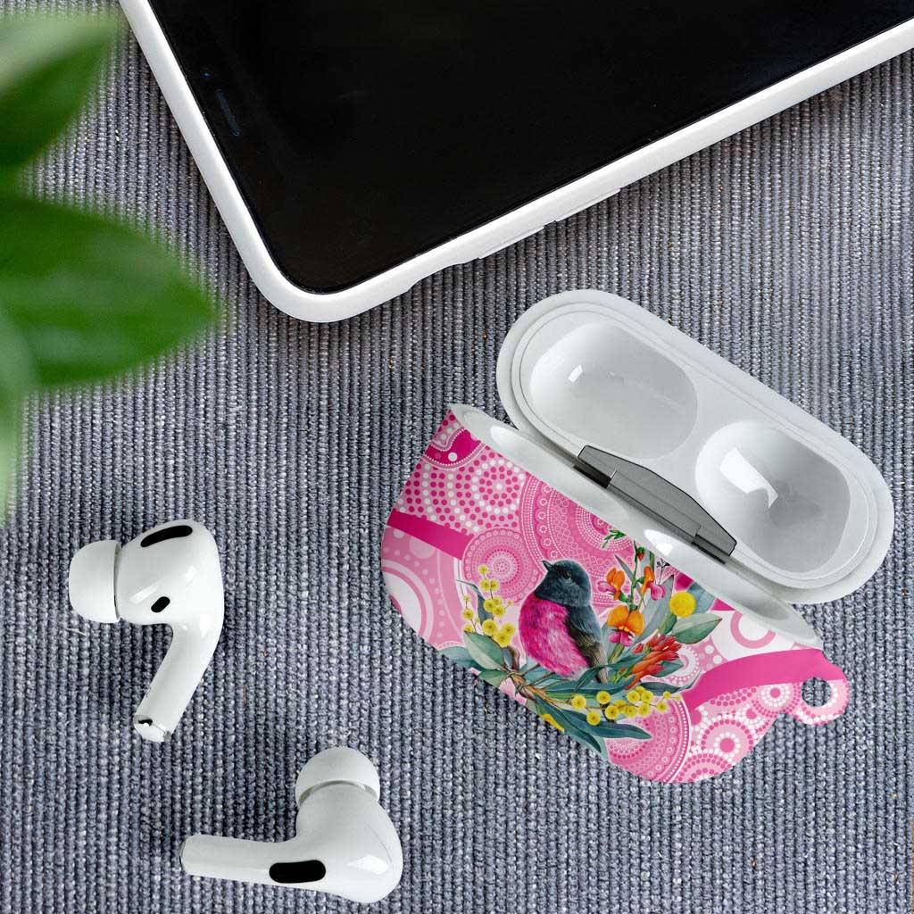 Pink Robin Aboriginal Inspired AirPods Case - Aussie Hoodie