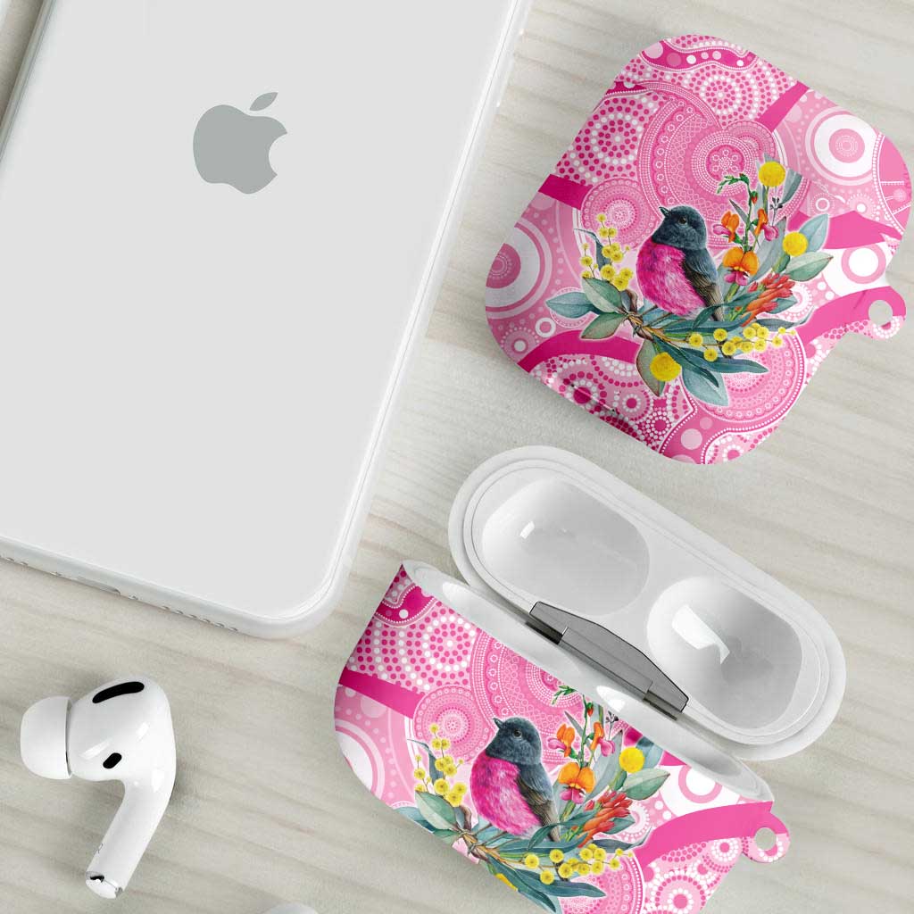 Pink Robin Aboriginal Inspired AirPods Case - Aussie Hoodie