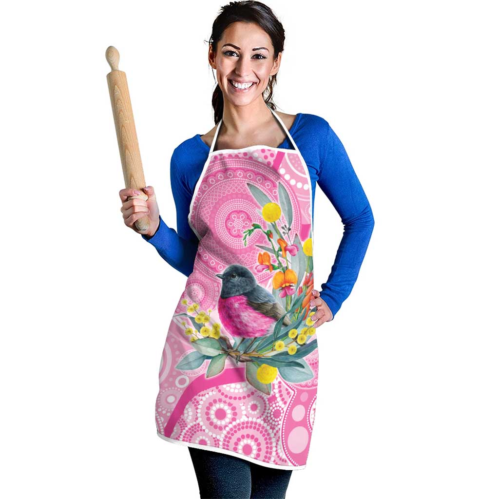 Pink Robin Aboriginal Inspired Apron - Aussie Hoodie