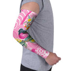 Pink Robin Aboriginal Inspired Arm Sleeves - Aussie Hoodie