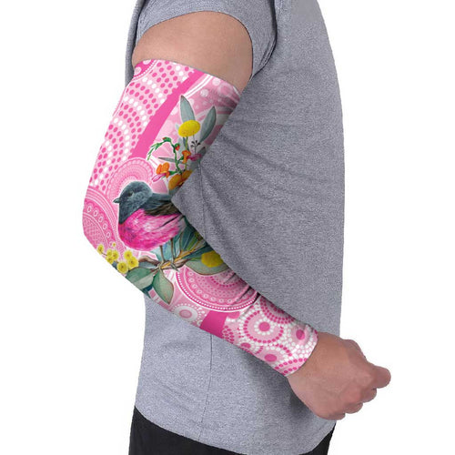 Pink Robin Aboriginal Inspired Arm Sleeves - Aussie Hoodie