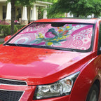 Pink Robin Aboriginal Inspired Auto Sun Shade - Aussie Hoodie
