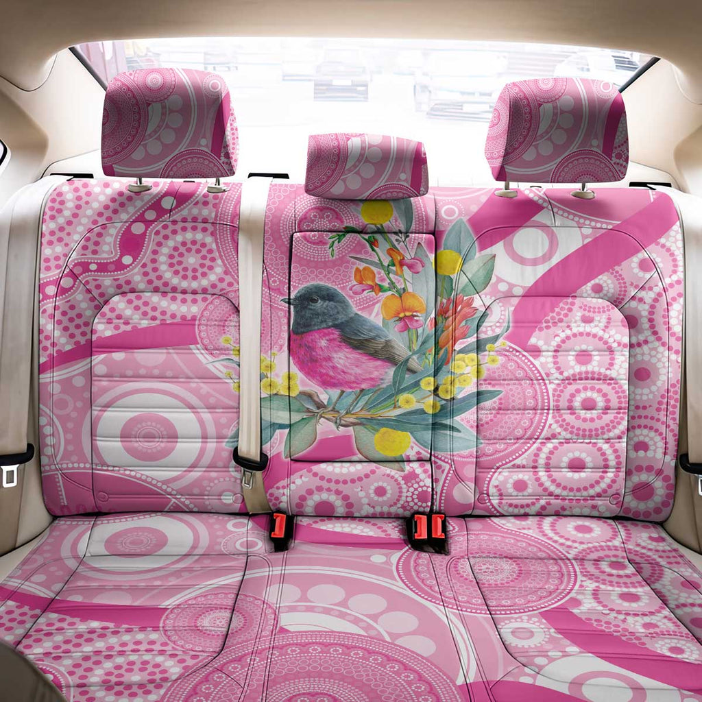 Pink Robin Aboriginal Inspired Back Car Seat Cover - Aussie Hoodie