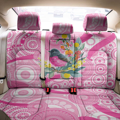 Pink Robin Aboriginal Inspired Back Car Seat Cover - Aussie Hoodie