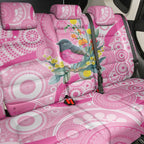 Pink Robin Aboriginal Inspired Back Car Seat Cover - Aussie Hoodie