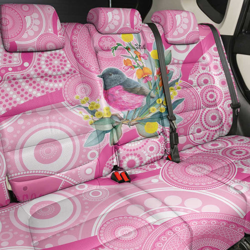 Pink Robin Aboriginal Inspired Back Car Seat Cover - Aussie Hoodie