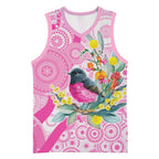 Pink Robin Aboriginal Inspired Basketball Jersey - Aussie Hoodie