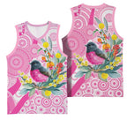 Pink Robin Aboriginal Inspired Basketball Jersey - Aussie Hoodie