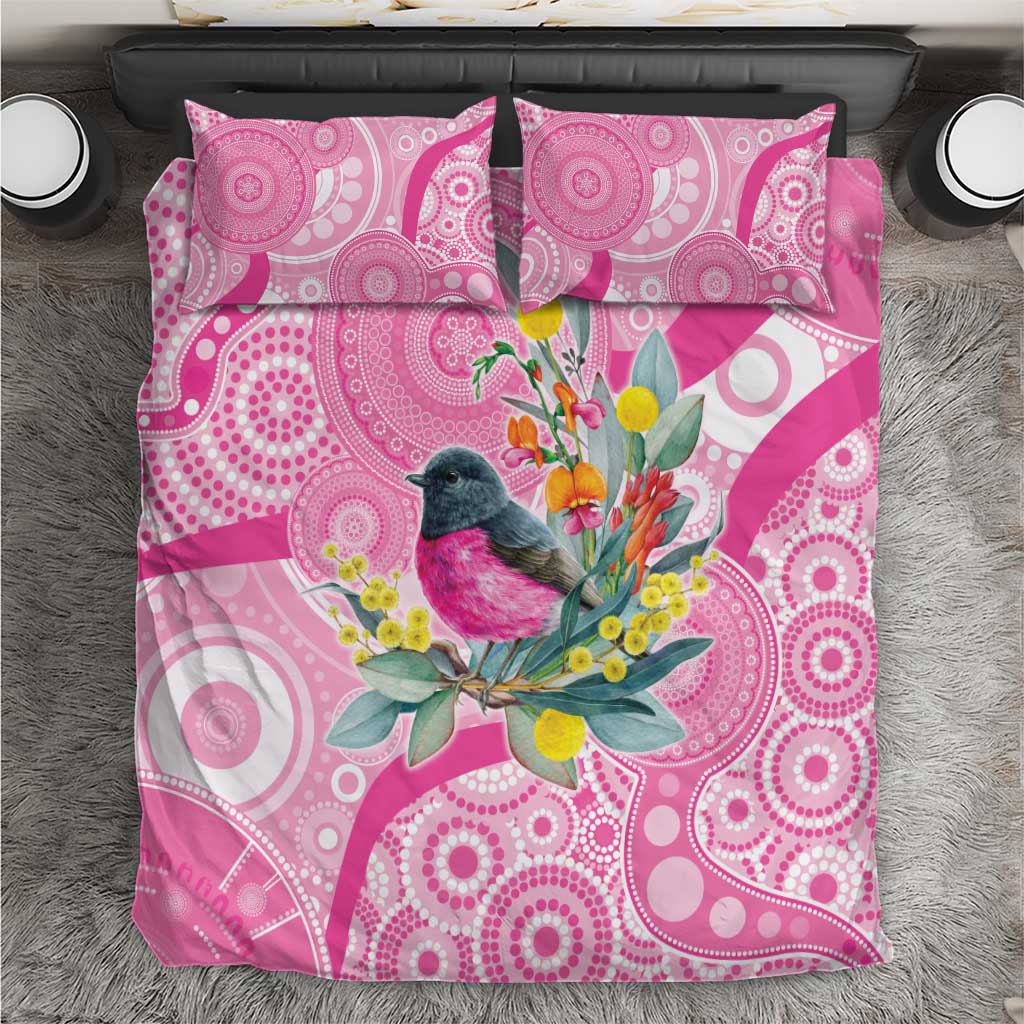 Pink Robin Aboriginal Inspired Bedding Set - Aussie Hoodie
