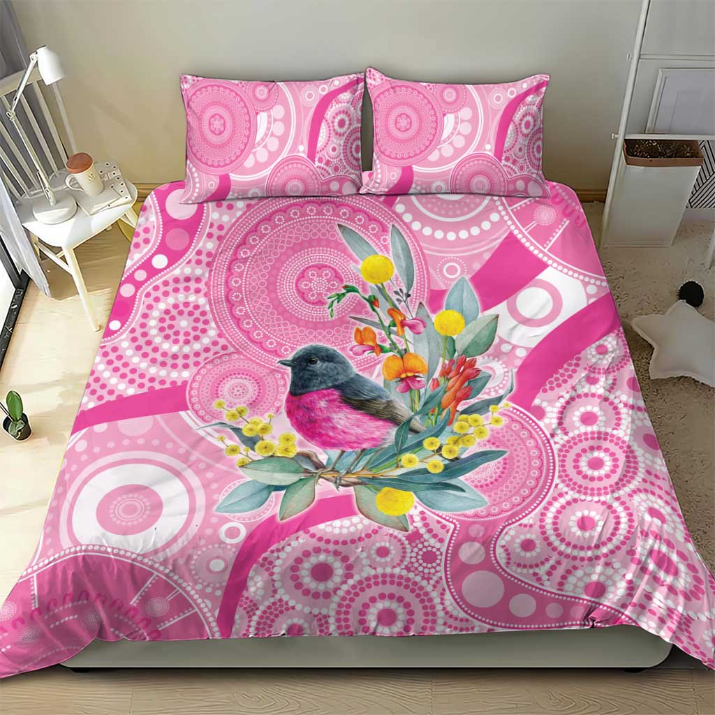 Pink Robin Aboriginal Inspired Bedding Set - Aussie Hoodie