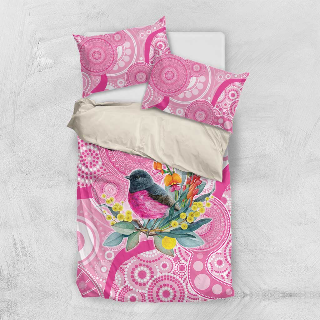 Pink Robin Aboriginal Inspired Bedding Set - Aussie Hoodie